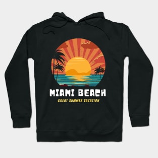 Miami Beach l Palm trees l Sunset l Summer vibes Hoodie